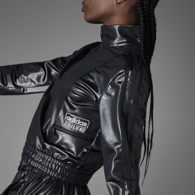 Camiseta Adidas Chile 62 Versión Azul Con Media Cremallera Negra