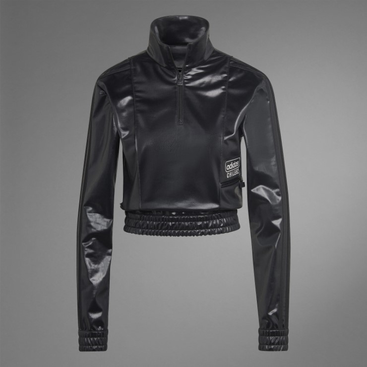 Camiseta Adidas Chile 62 Versión Azul Con Media Cremallera Negra