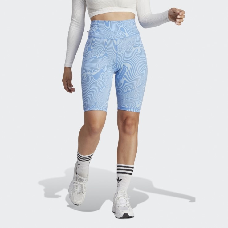 Shorts De Ciclista Con Estampado De Mármol Sky Adidas