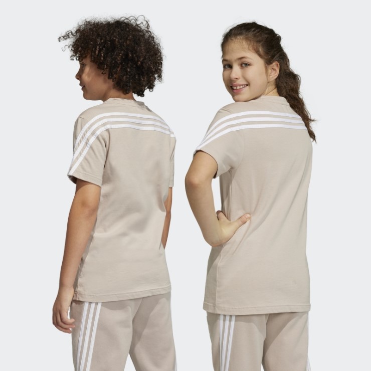 Camiseta Taupe Future Icons 3 Rayas Adidas
