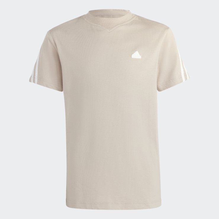 Camiseta Taupe Future Icons 3 Rayas Adidas