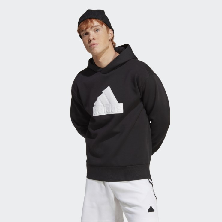 Adidas Future Icons Logo Sudadera Con Capucha Negra
