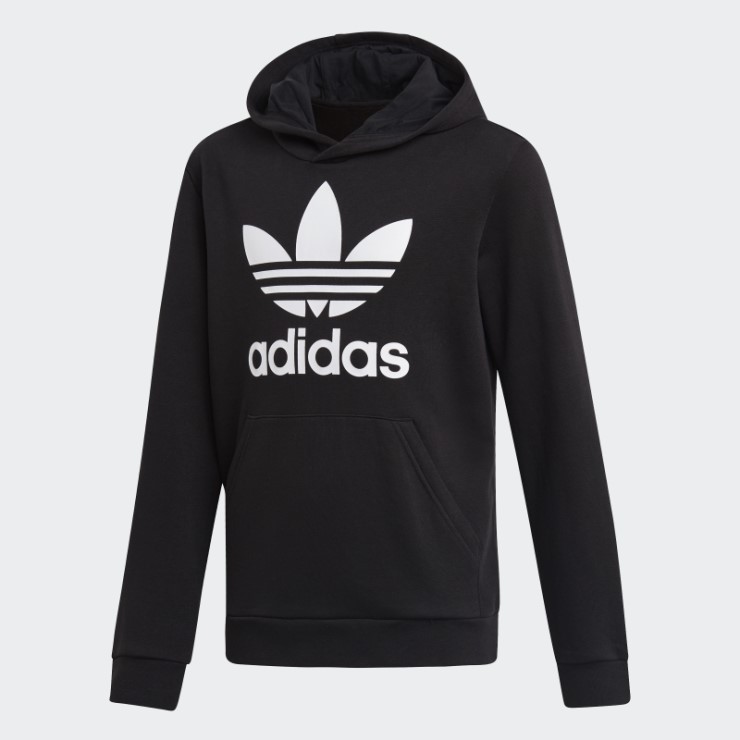 Adidas Trefoil Sudadera Con Capucha Blanca