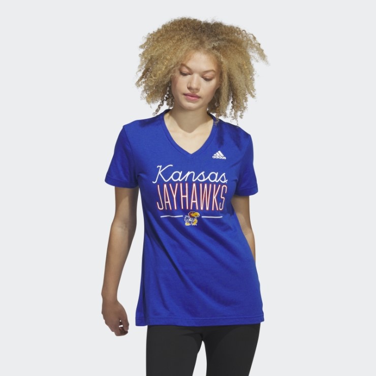 Camiseta Adidas Jayhawks Azul Royal Mel