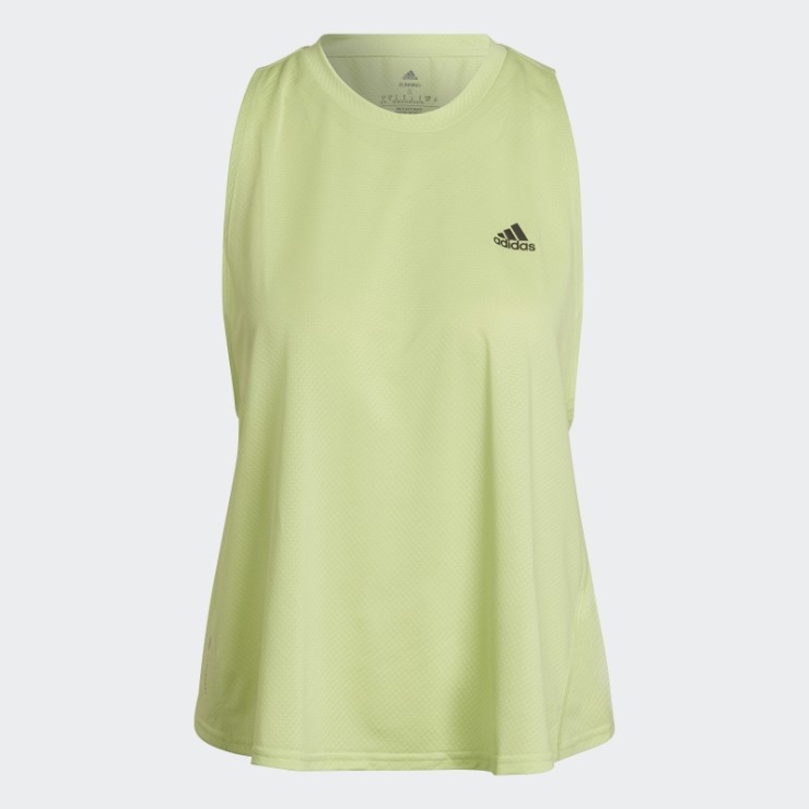 Camiseta Sin Mangas Con 3 Barras De Iconos Lime Run Adidas