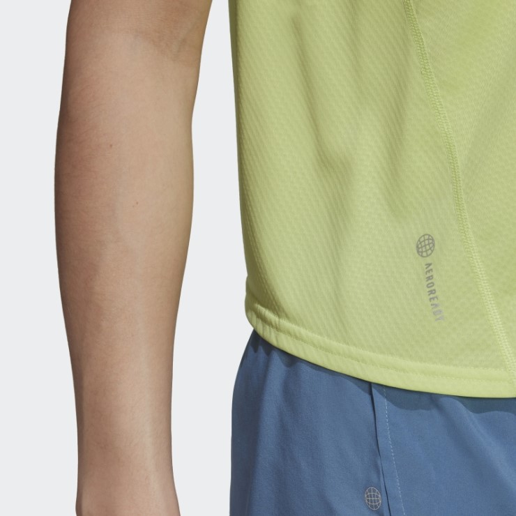 Camiseta Sin Mangas Con 3 Barras De Iconos Lime Run Adidas