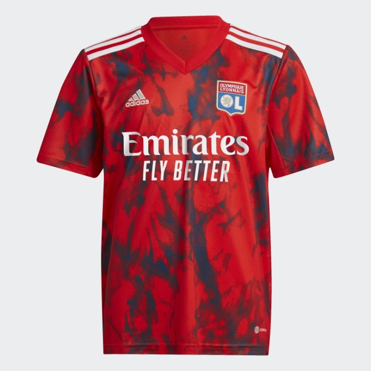 Camiseta Adidas Roja Segunda Equipación Olympique Lyonnais 22/23