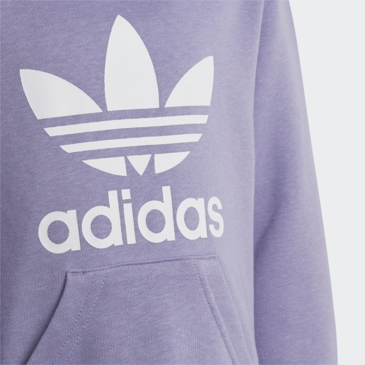Adidas Sudadera Con Capucha Lila Adicolor