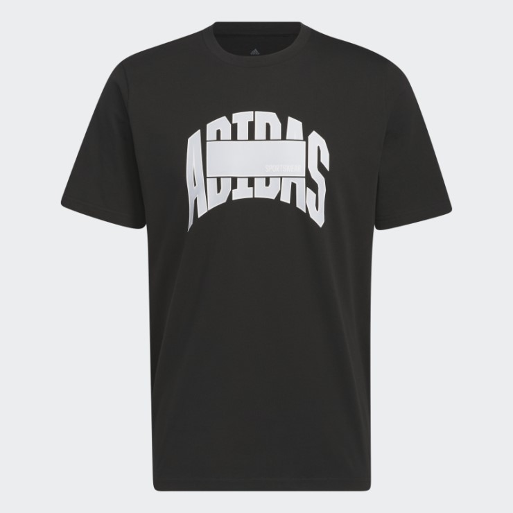 Adidas Sportswear Block Graphic Camiseta Negra Caliente