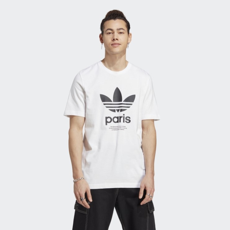 Camiseta Icone Paris City Originals Adidas Blanca