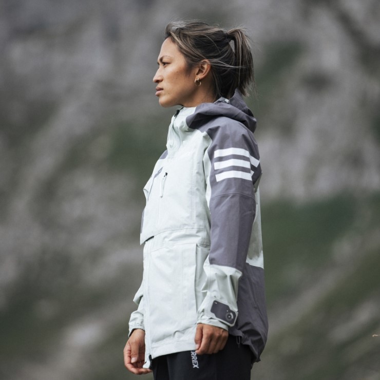 Adidas Terrex Xploric Rain.rdy Chaqueta De Senderismo Gris Rastro