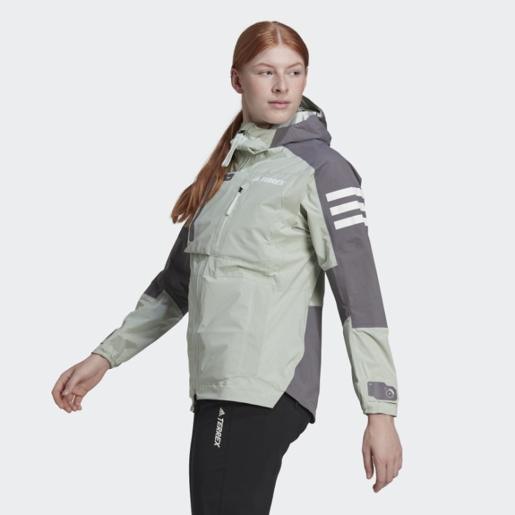 Adidas Terrex Xploric Rain.rdy Chaqueta De Senderismo Gris Rastro