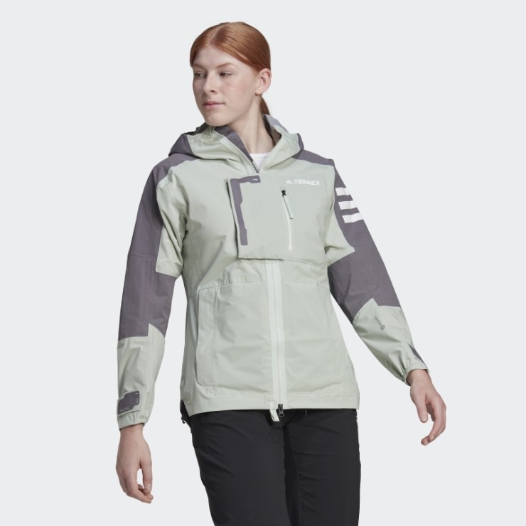 Adidas Terrex Xploric Rain.rdy Chaqueta De Senderismo Gris Rastro