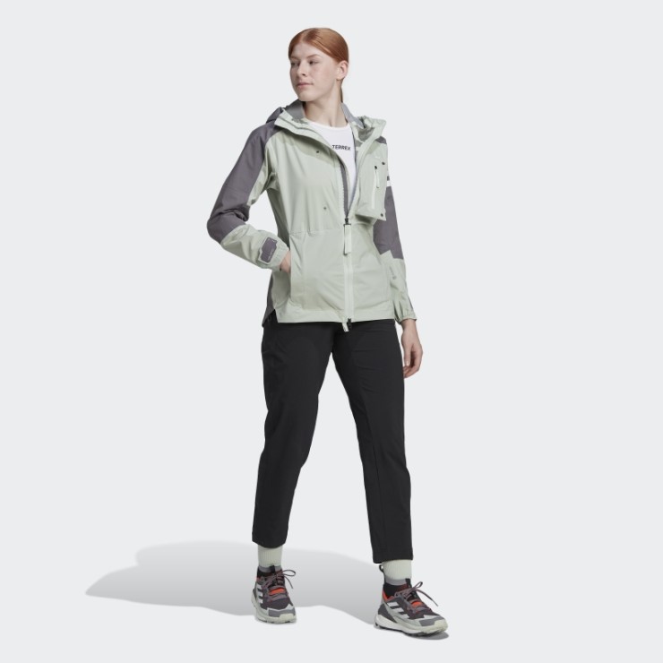 Adidas Terrex Xploric Rain.rdy Chaqueta De Senderismo Gris Rastro