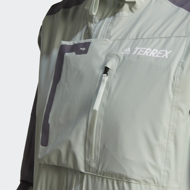 Adidas Terrex Xploric Rain.rdy Chaqueta De Senderismo Gris Rastro