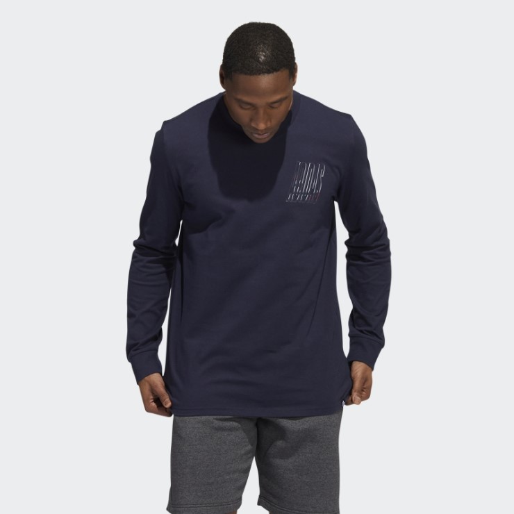 Adidas Camiseta De Manga Larga Con Gráfico Deportivo Dinámico De Tinta