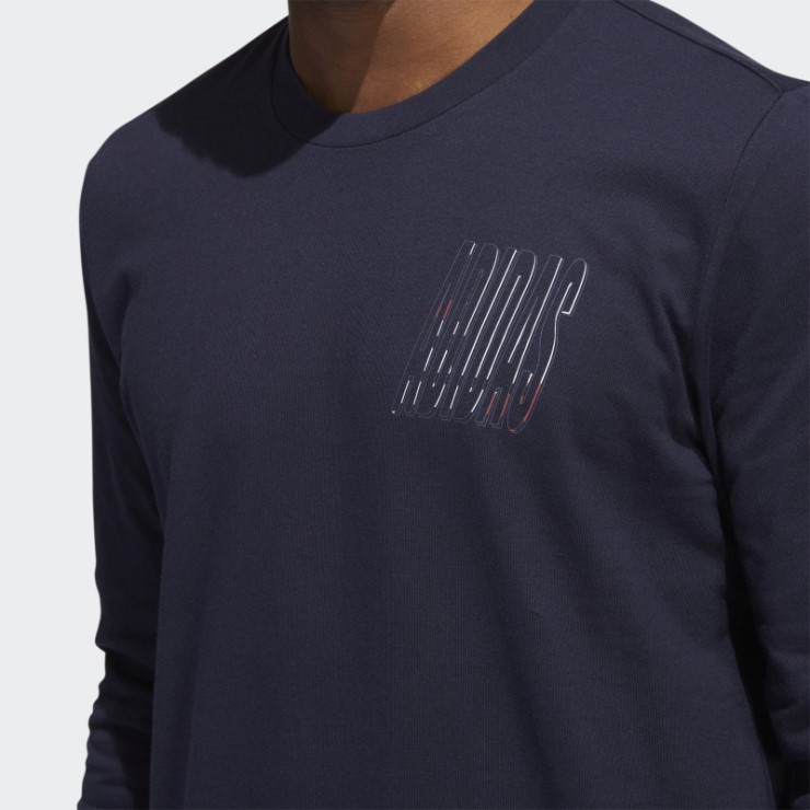 Adidas Camiseta De Manga Larga Con Gráfico Deportivo Dinámico De Tinta