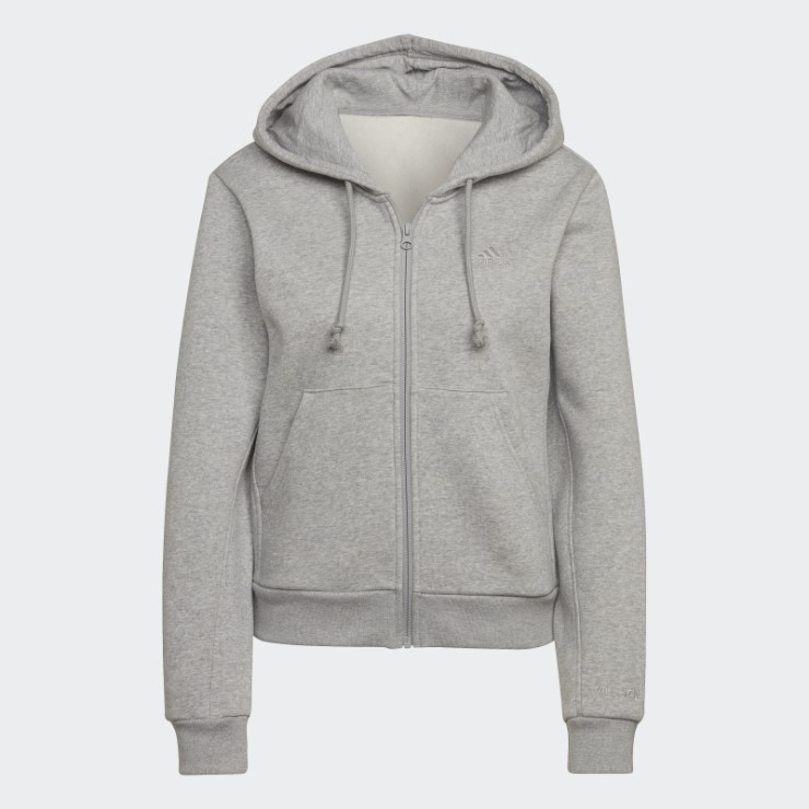 Adidas All Szn Fleece Full-zip Hoodie Gris Medio Moda