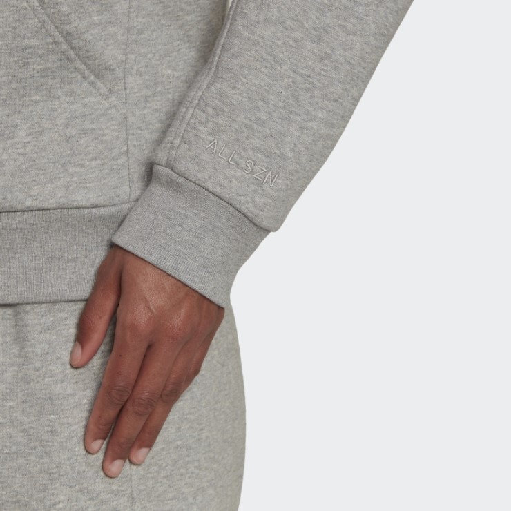Adidas All Szn Fleece Full-zip Hoodie Gris Medio Moda