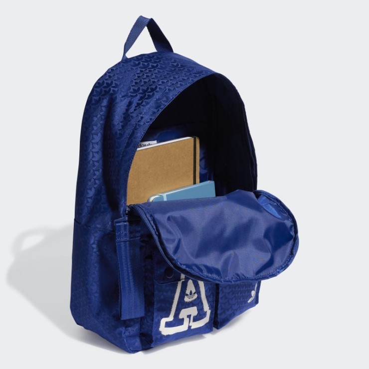 Mochila Con Monograma Jacquard Trefoil Azul Victoria Adidas