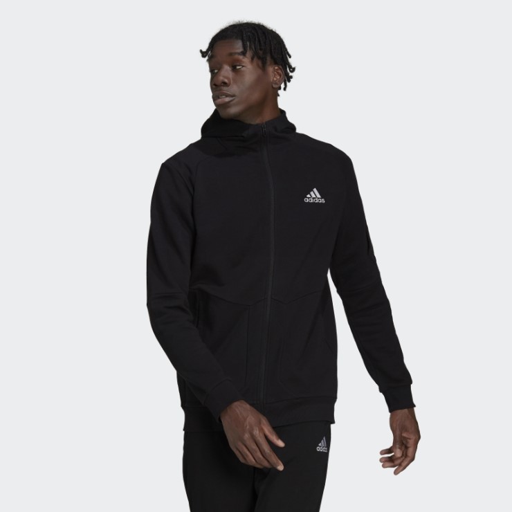 Sudadera Con Cremallera Completa Essentials4gameday Negra Adidas