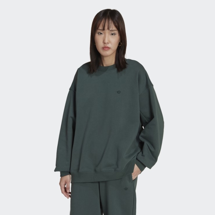 Sudadera Oversize Adicolor Verde Mineral Adidas