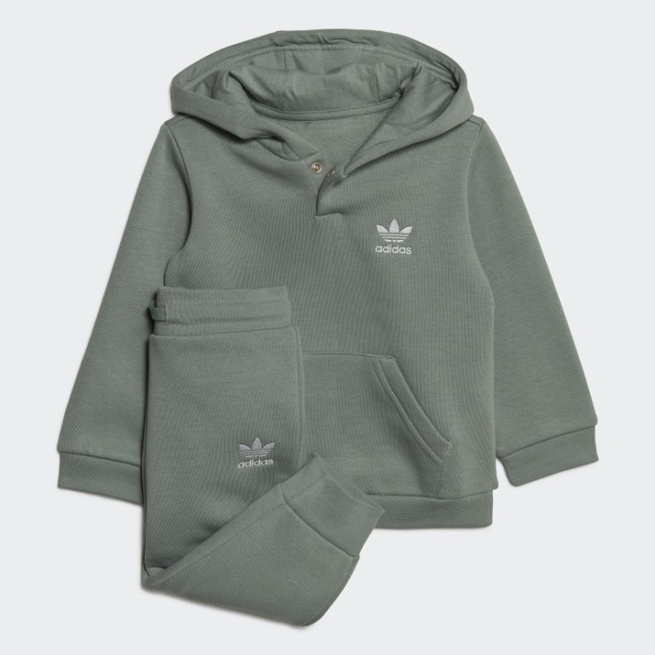Sudadera Con Capucha Adicolor Conjunto Adidas Plata Verde