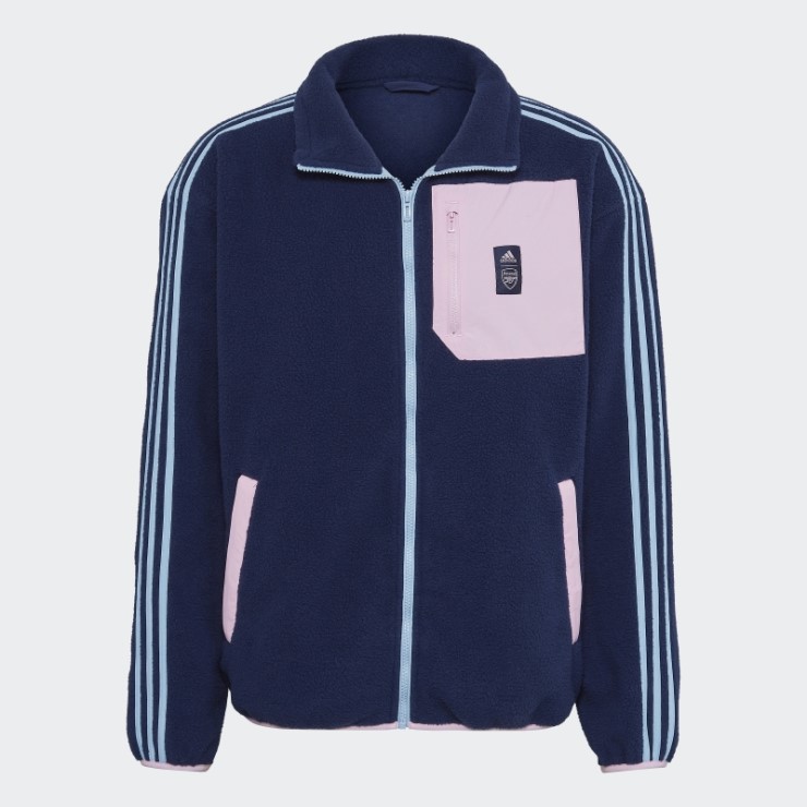 Chaqueta Adidas Arsenal Lifestyler De Forro Polar Azul Marino