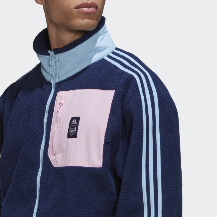 Chaqueta Adidas Arsenal Lifestyler De Forro Polar Azul Marino