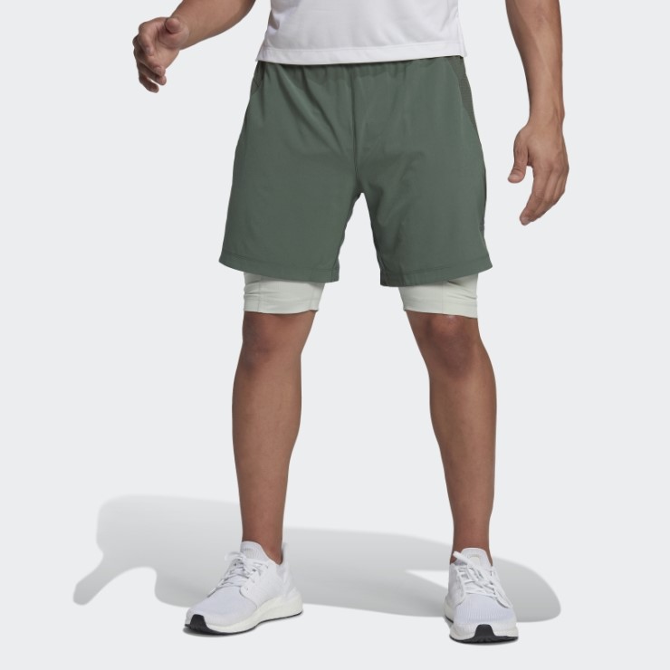 Shorts De Entrenamiento Verde óxido Hiit Spin Adidas