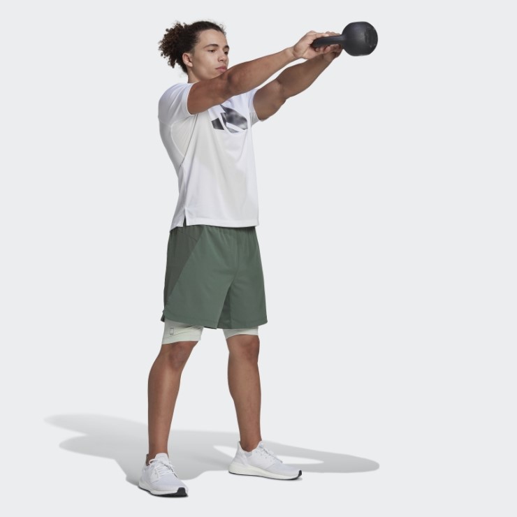 Shorts De Entrenamiento Verde óxido Hiit Spin Adidas