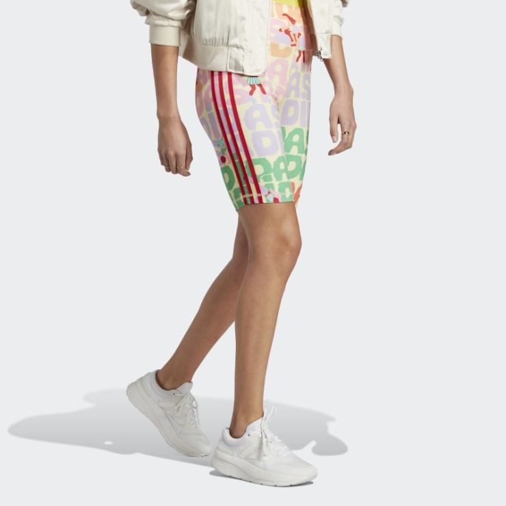 Shorts De Ciclismo Perla Citrino Hot Adidas X Farm Rio