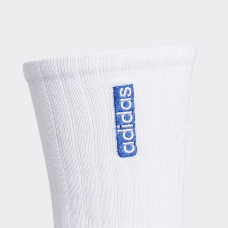 Blanco Adidas Classic Cushioned Crew Calcetines 3 Pares