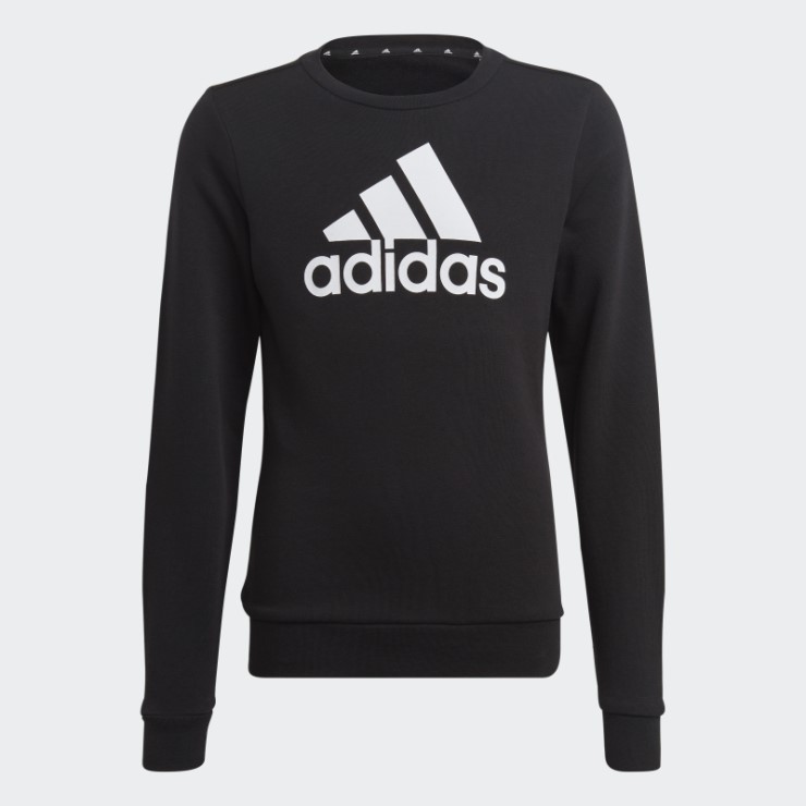 Sudadera De Algodón Con Logo Grande Adidas Essentials Negro