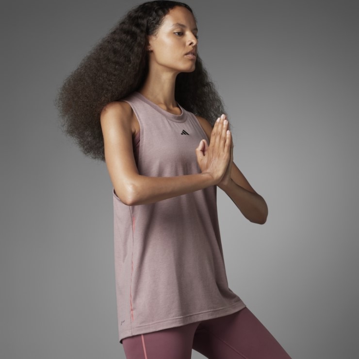 Camiseta Sin Mangas De Yoga Adidas Authentic Balance Violeta
