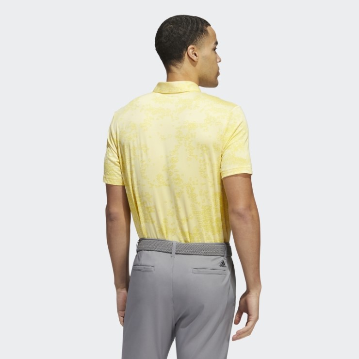 Polo Amarillo Jacquard Adidas