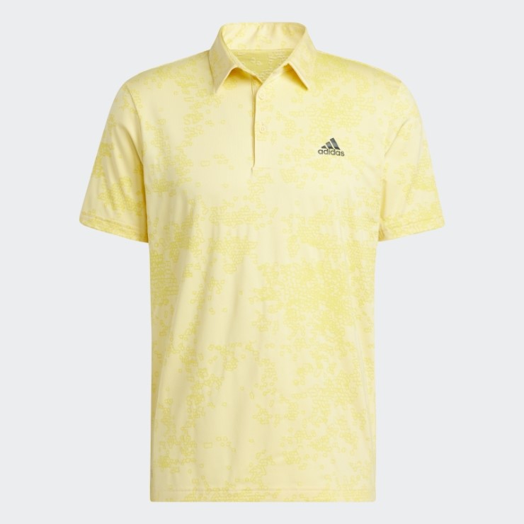 Polo Amarillo Jacquard Adidas