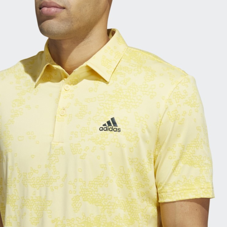 Polo Amarillo Jacquard Adidas