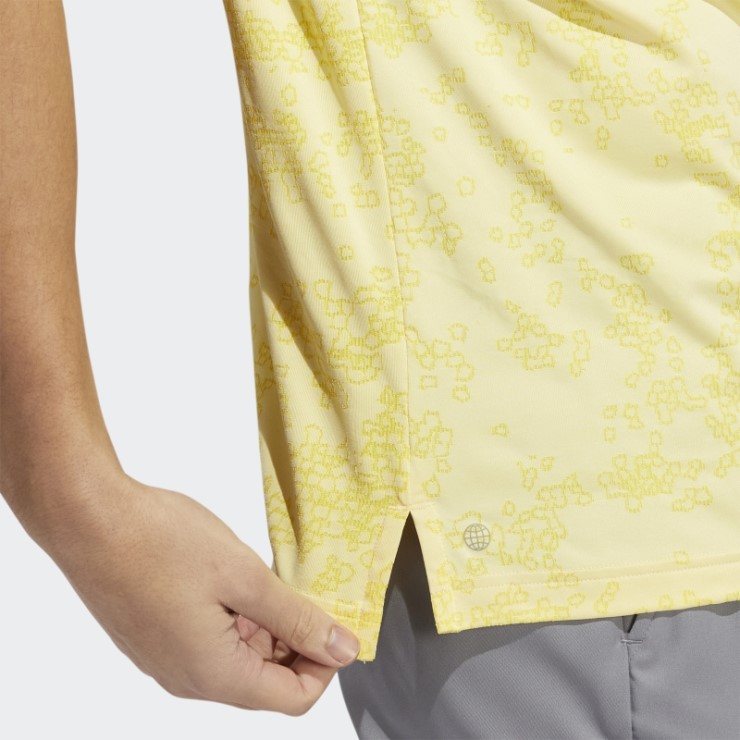 Polo Amarillo Jacquard Adidas