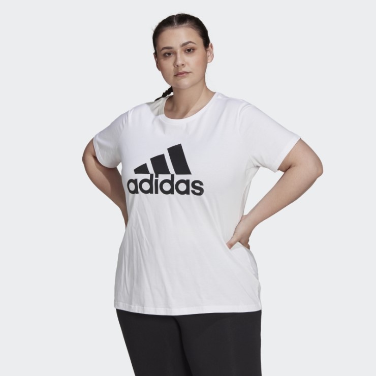 Camiseta Con Logo Essentials (talla Grande) Adidas Blanca
