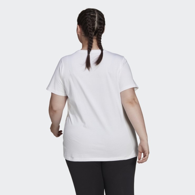 Camiseta Con Logo Essentials (talla Grande) Adidas Blanca