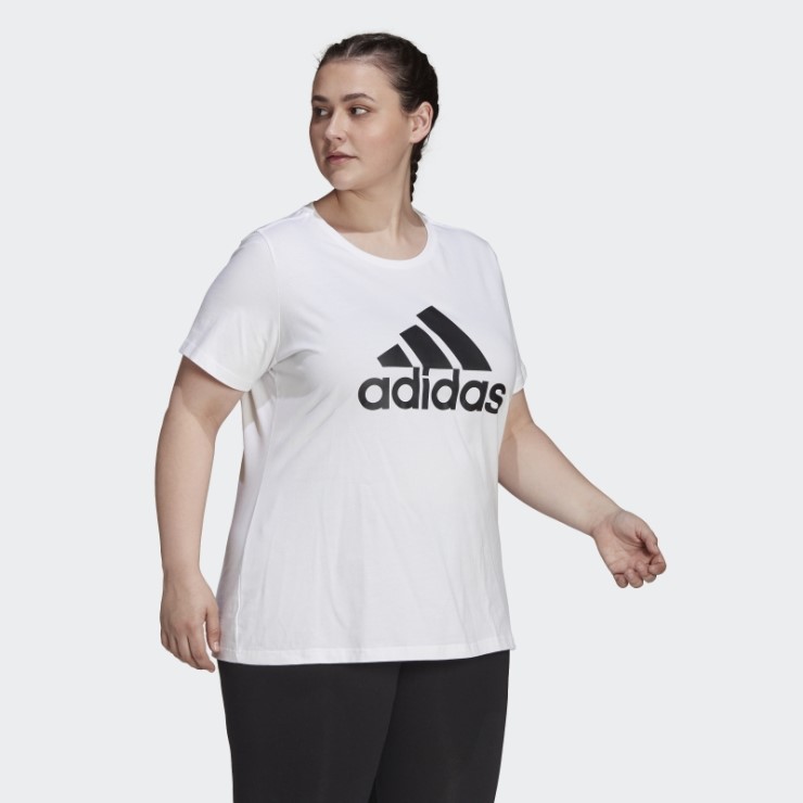 Camiseta Con Logo Essentials (talla Grande) Adidas Blanca
