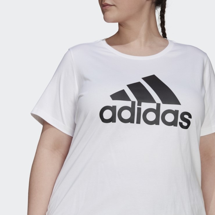 Camiseta Con Logo Essentials (talla Grande) Adidas Blanca