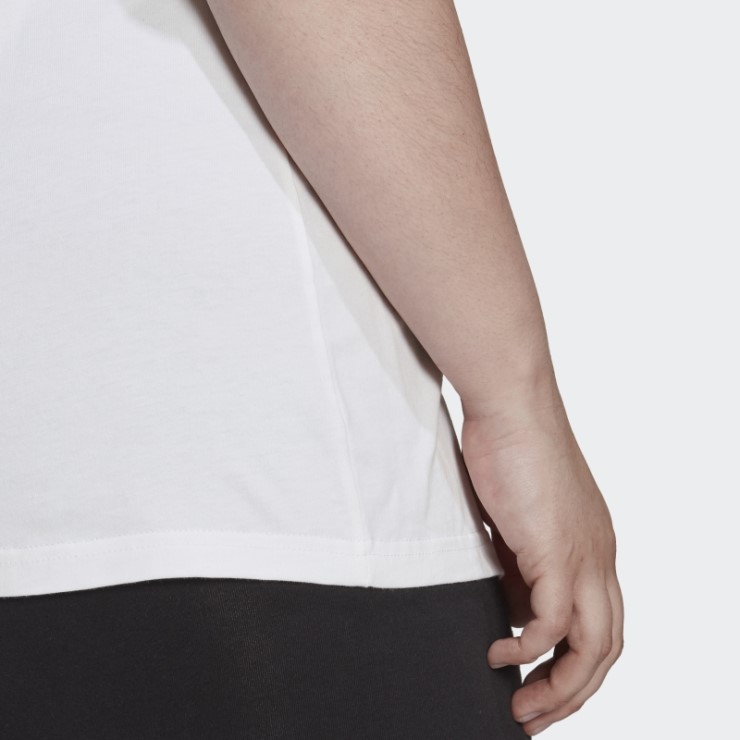 Camiseta Con Logo Essentials (talla Grande) Adidas Blanca