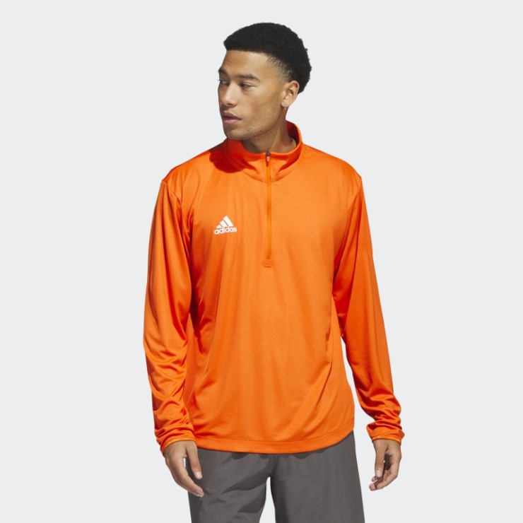 Under The Lights Top De Punto De Manga Larga Con Cremallera 1/4 Adidas Naranja