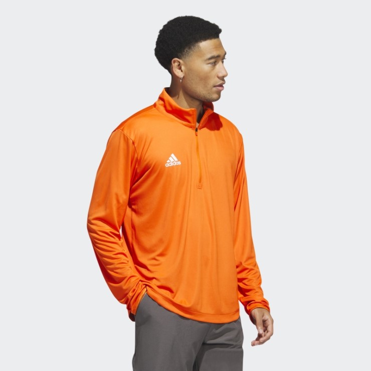 Under The Lights Top De Punto De Manga Larga Con Cremallera 1/4 Adidas Naranja