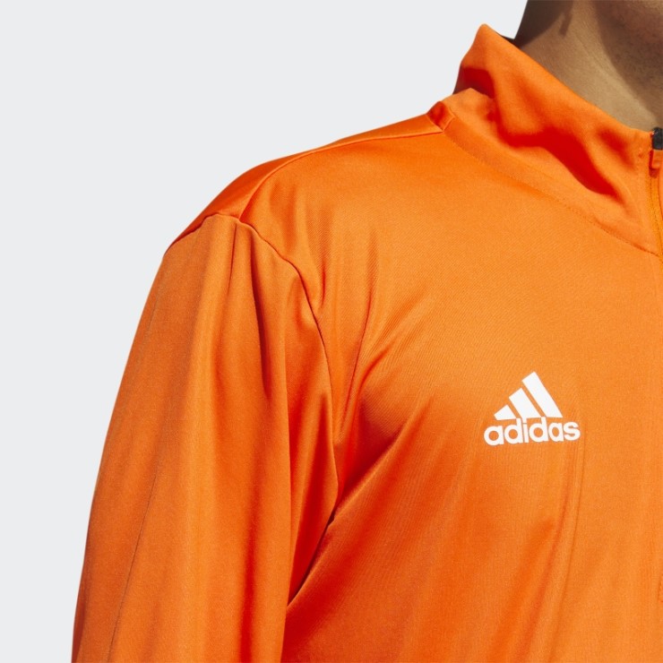Under The Lights Top De Punto De Manga Larga Con Cremallera 1/4 Adidas Naranja