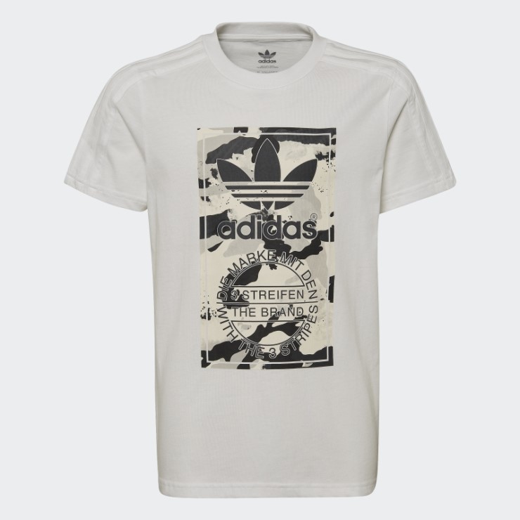 Camiseta Gráfica Camo Adidas Blanca