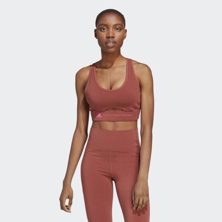 Adidas By Stella Mccartney Sujetador De Sujeción Media Truestrength Sepia Caliente