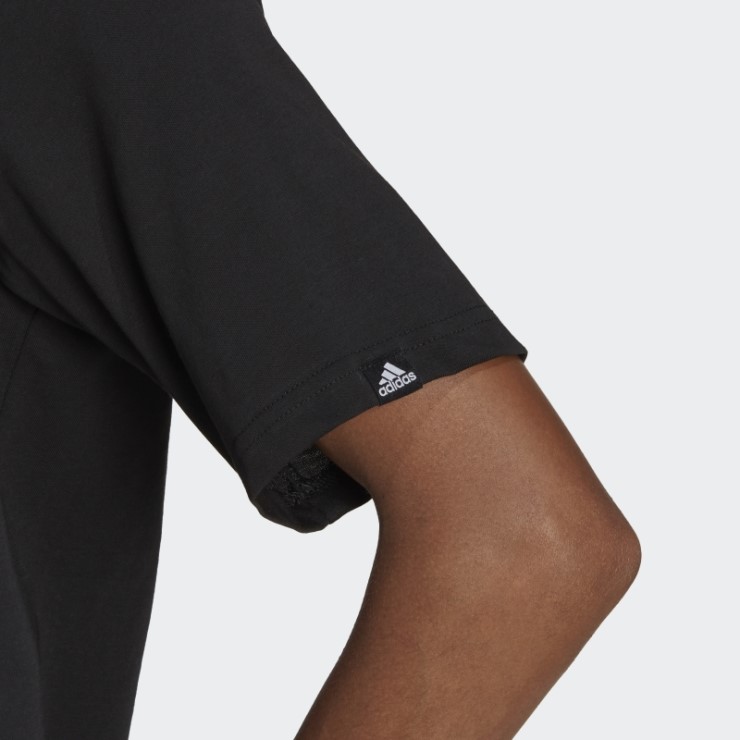 Adidas Camiseta Negra Aeroready Con Gráfico Corto De Entrenamiento